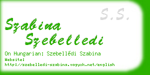 szabina szebelledi business card