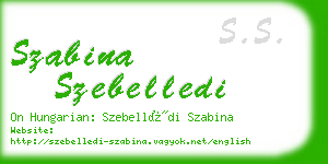 szabina szebelledi business card